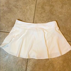 White tennis skirt